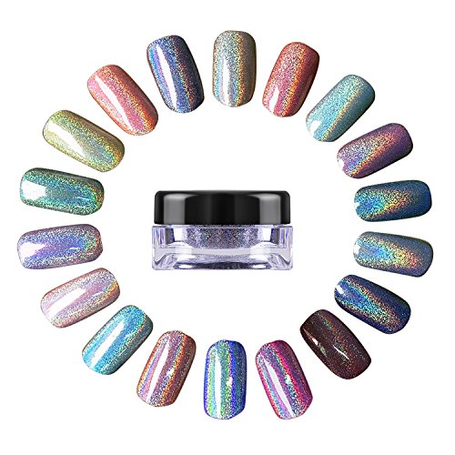 Nagel Kunst VALUE MAKERS® 3 Farben Pigmente/Glitzerpuder mit Chrom-Effekt für die Nägel - 8