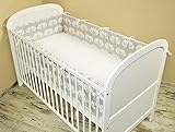 Bettumrandung Nest Kopfschutz Nestchen 420x30cm, 360x30cm, 180×30 cm Bettnestchen Baby Kantenschutz Bettausstattung Fuchs Grau (A17) - 2