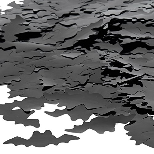 5er Set Party Popper mit Fledermaus-Motiv, 40 cm Konfettikanone für Halloween-Partys, Partyshooter bis 8 m hoch, schwarz