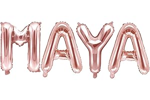 UNKNOW Palloncino FOIL MYLAR ROSA GOLD scritta nome MAYA 35 cm