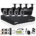 Produktbild KKmoon 8CH Kanal voll AHD 1080N/720p 1500TVL CCTV Überwachung DVR Security System HDMI P2P Cloud Onvif Netzwerk Digital Video Recorder + 4 * 720P Outdoor/Indoor Infrarot-Bullet-Kamera + 4 * 60ft Kabel