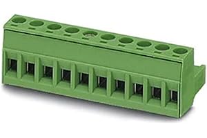 PHOENIX CONTACT MSTB Lot de 100 connecteurs de circuit imprimé 2,5/3-ST Section nominale 2,5 mm² Vert 12 A 320 V 3 pôles MSTB 2,5/.-ST