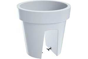 Erhard-Trading Balkonkasten Altea Geländertopf Blumenkasten Blumentopf Geländer oval rund bunt (rund, weiß)