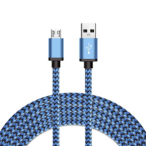 Micro USB Kabel Nylon, BeneStellar (3 Pack 3m) High Speed USB 2.0 A Male auf Micro B Synchronisations und Ladekabel für Android, Samsung, Huawei, HTC, Sony, Nexus, Xiaomi und mehr (Blau 3m) - 2