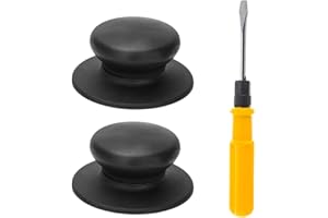 YHIJSR 2 Pezzi Pomello Coperchio Pentola Manico Coperchio Pentola Manopole di Ricambio Coperchio Pentole Pentola Coperchi Manici e Pomelli Cucina Manopole Coperchio Universale Rimovibile mit Cacciavite