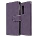 Produktbild Motorola Moto M Hülle, Chreey Matt Leder Tasche Retro Handyhülle Magnet Flip Case mit Kartenfach Geldbörse Schutzhülle Etui [Lila]