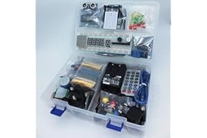 JDH Labs Tech Mega 2560 Starter Kit Ultra (100% Compatible avec Arduino IDE) avec Adaptateur 12V/2A (EU/UK), WiFi, Bluetooth, capteurs, modules, kit de résistances et Composants
