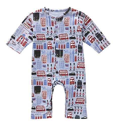 Piccalilly Organic Cotton Blue Boys Piccalilly Circus Playsuit