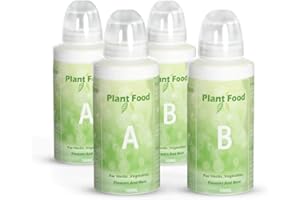 LETPOT Pflanzennahrung A & B Hydroponische Nährstoffe, Indoor-Pflanzendünger für Hydroponiksysteme, Gemüsedünger, Hydroponik-Zubehör, 2 Flaschen à 100 ml A-Lösung und 100 ml B-Lösung