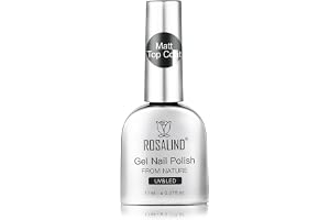 Rosealind Matt Top Coat UV nagellack, 11 ml gel nagellack, matta, överlack, soak-Off UV LED-topplack för gelnaglar nagelkonst manikyr