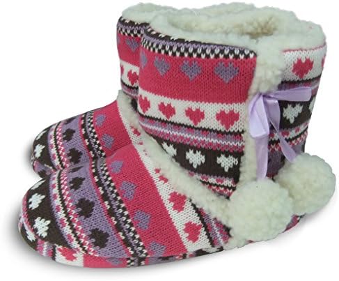 Warm Boot Slippers Pretty Heart Design for Women