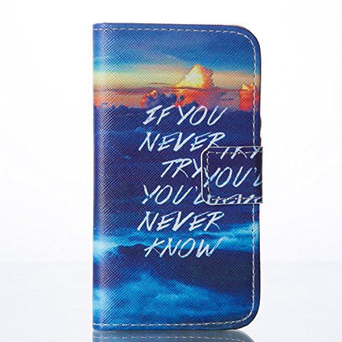 SKYXD für Samsung Galaxy S5 Mini Hülle Leder Wolken Muster Folio Klappbar Handy Tasche Schutzhülle [Magnet / Brieftasche Kartenfach / Standfunktion] Klapphülle mit [Handyanhänger + Eingabestift] Zubehör Set für Samsung Galaxy S5 Mini Case Bookstyle Flip Leather Cover With [Stylus and Dust Plug] - 2