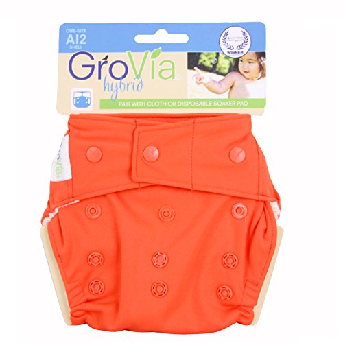 GroVia Cloth Nappy Cover - Snap - Persimmon - One Size