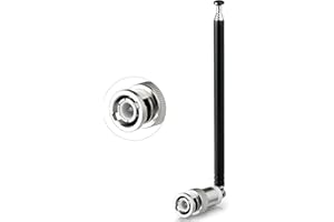 Bingfu Antenna Radio FM Antenna TV Antenna Telescopica per Scanner a 5 Sezioni Connettore BNC Antenna Radio Portatile VHF UHF Compatibile con Ricevitore Audio Radio Stereo