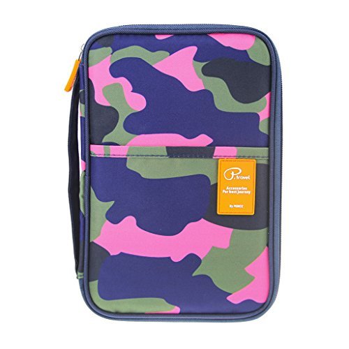 Preisvergleich Produktbild Reiseorganizer, Ausweistasche, Reisedokumententasche, Reisebrieftasche mit Reißverschluss Geschäftsreise für Münzen Stift Kreditkarten Passport