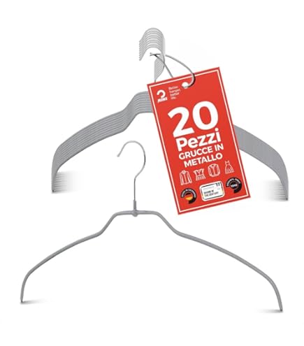 MAWA Grucce Appendiabiti Ergonomiche In Metallo, Set Di 10, Ideali Per