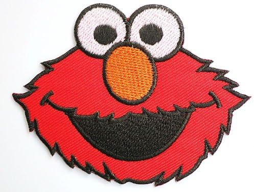 Elmo Sesame Street Badge Patch Iron on Sew Applique Embroidered patches
