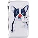 Produktbild LMAZWUFULM Hülle für Samsung Galaxy J5 DUOS 2016 /J510F (5,2 Zoll) PU Leder Magnetverschluss Brieftasche Lederhülle Malerei Rote Nase Bulldog in Traurigkeit Muster im Book Style mit Stent-Funktion und Karten Slot Holster Ledertasche Flip Cover für Samsung Galaxy J5 DUOS 2016 /J510F (5,2 Zoll)