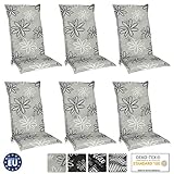 LICHTECHTE FARBEN: Die Polster-Auflage hat eine UV Lichtechtheit von 5, damit die Stuhlauflagen auch bei Sonnenlichteinwirkung nicht an Farbe verlieren.