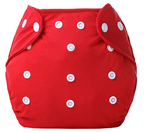 Set of 2 Cotton Diaper Pants Diapers Leak Proof Breathable Waterproof Red