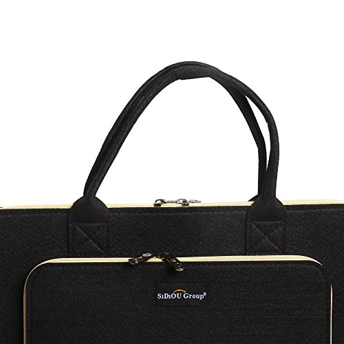 Sidiou Gruppe Mode Laptop Tasche Tablet PC Paket Laptop-Hülle wasserdichtes Gewebe Tasche Mode Laptop Tasche Tablet PC Paket Laptop-Hülle wasserdichtes Gewebe Tasche (17 Zoll, schwarz) - 4