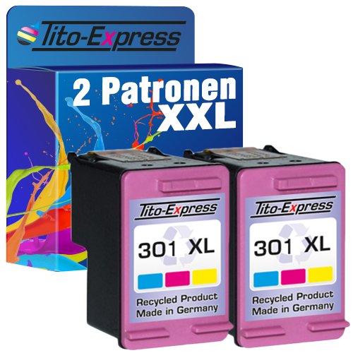 PlatinumSerie® 2 Druckerpatronen kompatibel für HP 301 XL Color Deskjet 2510 2540 2542 2544 2544 AIO 3000 3050 3050 A 3050 AIO 3050 S