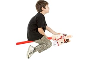 WBTY 1 Pièces Bâton Gonflable Cheval Ballon Gonflable Tête de Cheval pour Décoration de Fête à Thème Cheval, 37 Pouces(comme montré)