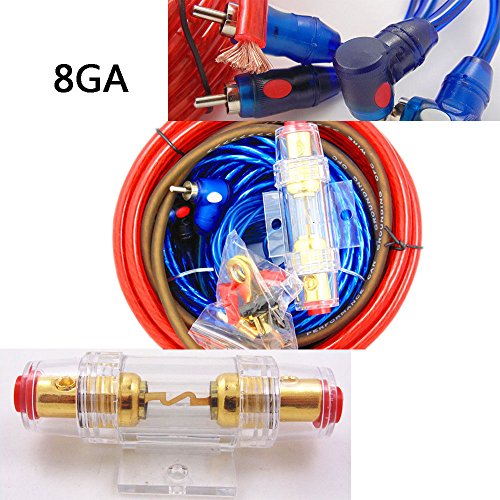 Car Audio Wiring Subwoofer 1500W 8GA Amplifier AMP Wiring Fuse Holder Wire Cable Kit