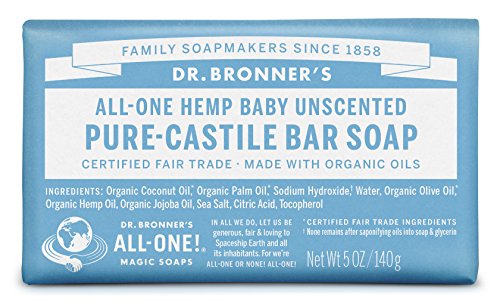 Dr. Bronner's Mild Aloe Baby Soap Bar Made with Organic Ingredients 140 g
