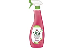 CHANTECLAIR VERT Vert di Chanteclair - Ecodetergente Multiuso Aceto, Con Aceto di Lamponi, Igienizzante, Ipoallergenico, Metal tested, 100% Attivi di Origine Vegetale - 625 ml