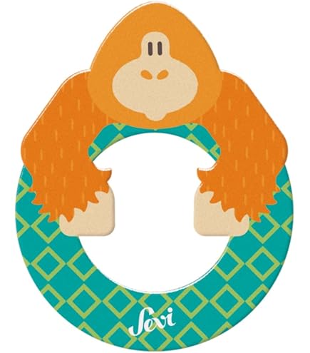 Janod Lettre En Bois Clown – Décoration Murale 10 Cm – Multicolore, Chambre Enfant, Facile à Fixer – Dès 3 Ans