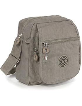 Umhängetasche stone, grau Nylon Crossover Schultertasche Bag Street OTJ218L