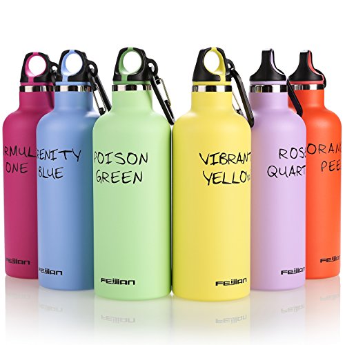 FEIJIAN Edelstahl-Trinkflasche WasserFlasche 500ml Thermosflasche für Kinder BPA Frei