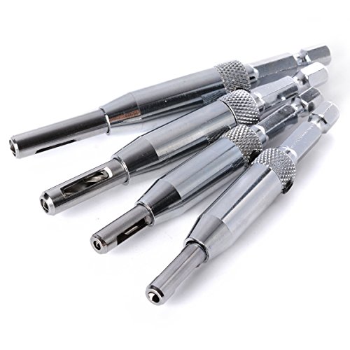 XCSOURCE® 4stk Selbstzentrierend Gelenk Bohrer Set Tür Schrank Pilot Löcher HSS Hex Rezess BI054 - 3