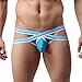 Produktbild YiZYiF Herren String Tanga X-Fly Jockstrap Reizvoll Pouch Slips Unterhose Unterwäsche Blau M