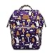 Produktbild GMMbag Rucksack- Multifunktionale große Windel Tasche Rucksack Tasche, Mummy Tasche Wasserdichte Isolation Kinderwagen Tasche, Reiserucksack, geeignet für ausgehen, einkaufen, gehen (Farbe : Lila)