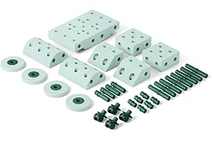 Modu Juguete Marca Modelo 34 tlg. Baukasten Starter-Set Playsystem Dreamer Von 0-6 Jahre - Ocean Mint/Forest Green