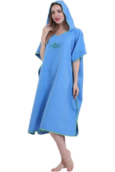 Poncho Spiaggia Microfibra Uomo - Asciugatura Rapida - Foto 3