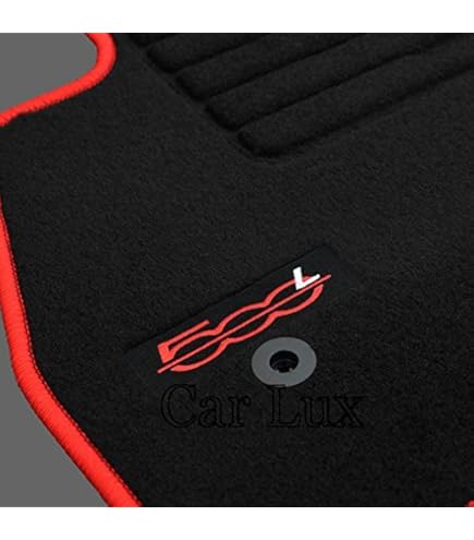 MTM PRO-4904 Alfombrillas Para Fiat 500X 2015 , A Medida En Terciopelo De Nylon, Bordes De Similcuero Y Pespunte Dobles Cromada