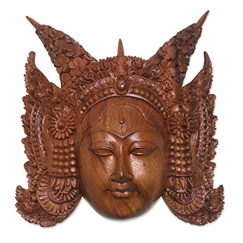 Preisvergleich Produktbild NOVICA Holzmaske Legong Kraton braun 313335