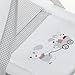 Cambrass 55 x 81 x 65cm Small Bed/ Crib with Applique Designer Mice (Collection 75, White/ Grey)