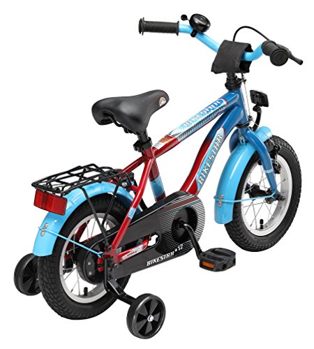 BIKESTAR® Premium Kinderfahrrad für sichere und sorgenfreie Spielfreude ab 3 Jahren ★ 12er Modern Edition ★ Blau & Rot - 4