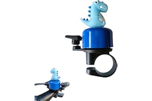 JYNVO Timbre Bicicleta Infantil con Sonido Fuerte, Dinosaurio Dibujo Animado Azul 1PCS, para Bicicleta Niño Scooter