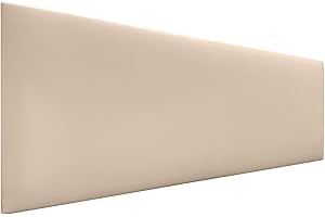 DHOME Cabecero de Polipiel o Tela AQUALINE Liso cabeceros Cabezal tapizado Cama Lujo (Polipiel Beige, 160cm (Camas 150/160))