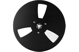 CICIGLOW Bobina di Nastro Vuota, Bobina Aperta da 7 Pollici Bobina di Avvolgimento in Alluminio Audio Registratore Accessorio Apertura Parte Macchina Apri Piatto Vuoto per (Nero)