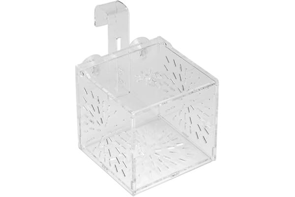 Fabater Boîte d'élevage de Poissons Non Toxiques de Conception d'aspiration, boîtes d'éclosion d'aquarium écologiques suspendues, pour bébé Poissons bébé(10CM*10CM*10CM)