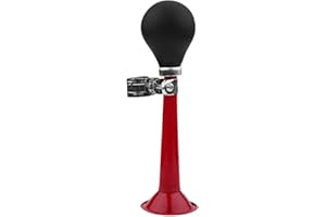 LADIESHOW Cycling Bicycle Hooter,2.2 inch Metal Bike Horn Traditional Portable Bicycle Air Horn Loud Bell Bugle Trumpet Alarm Rubber Squeeze Bulb for Most Bicycles Recreational vehicles(Red)