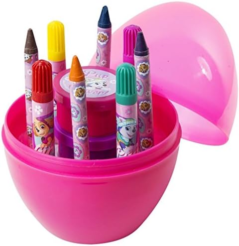 Paw Patrol Pink Girls Craft Egg Art Paint Crayons Markers Colouring Sheets Kids.