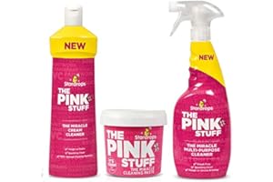 The Pink Stuff Miracle Ensemble de 3 produits de nettoyage approuvés par Mrs Hinch