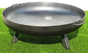 Feuerschale aus Stahl 1000 mm / mit 3 Beinen und 2 Griffen: Amazon.de